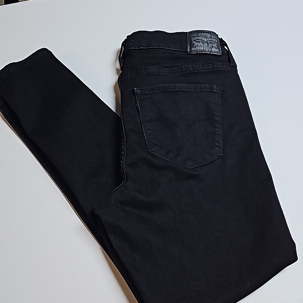 Levis 720 High Rise Super Skinny Jeans Sz 33 Black Exc condition - Picture 10 of 10